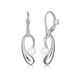 Elle Sterling Silver Pearl Earrings