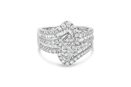 1.00CTW Marquise Cluster Diamond Ring: White Gold