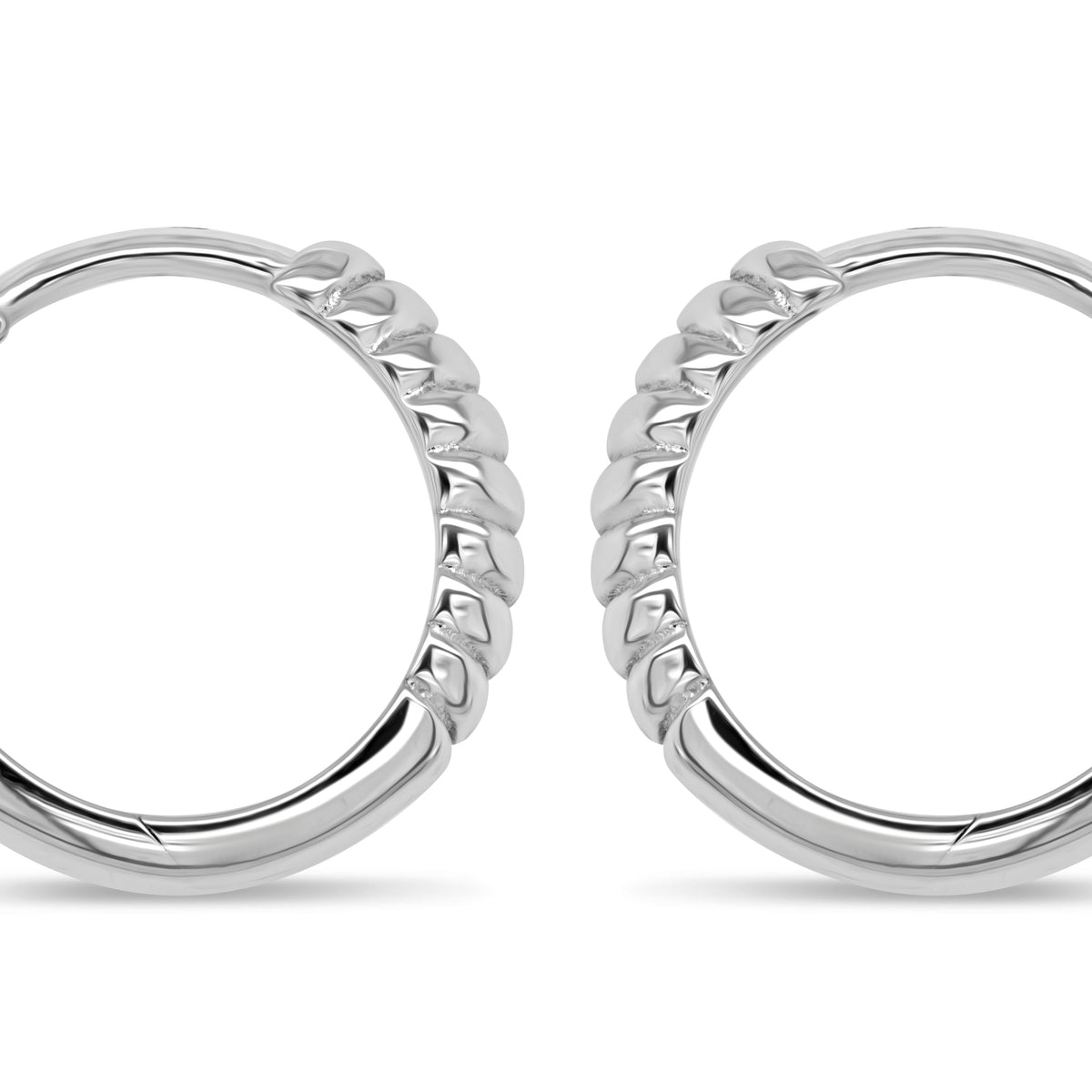 White Gold Rope Hoop Earrings – Bogart's Jewellers