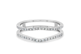 .25CT Double Band Diamond Ring Jacket in White Gold