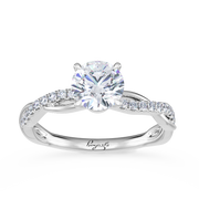 Petite Twist Diamond Engagement Ring