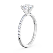 Petite Micropavé Diamond Engagement Ring
