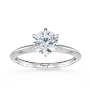 Knife Edge Solitaire Engagement Ring