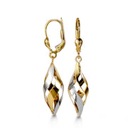 Two Tone Drop Earrings