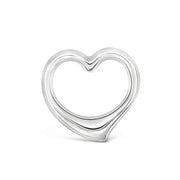 Open Heart Pendant: White Gold