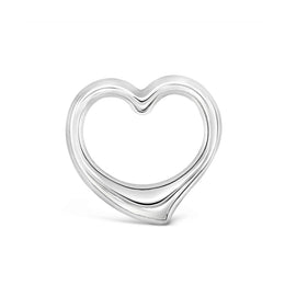 Open Heart Pendant: White Gold