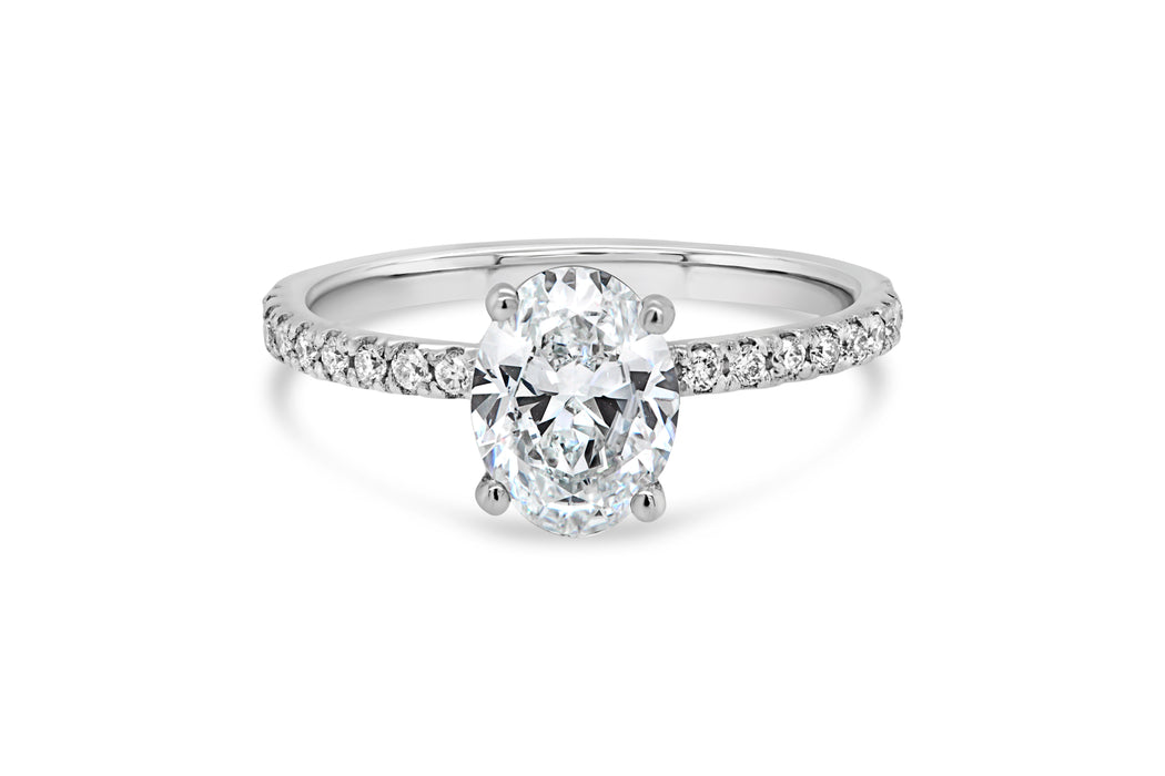 1.50CTW Natural Oval Engagement Ring