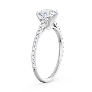 Petite Diamond Cathedral Engagement Ring