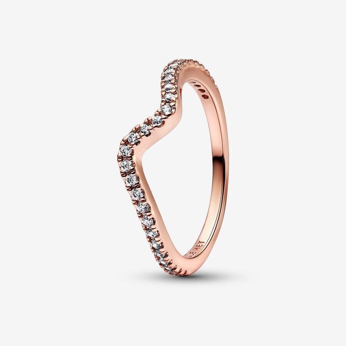 Pandora Wave Ring: Rose Gold Plated