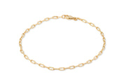 Yellow Gold Paperclip Bracelet