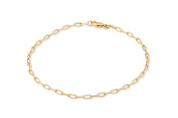 Yellow Gold Paperclip Bracelet