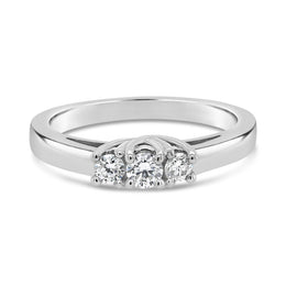 .25CT Bogart's Royal Trinity Ring: White Gold