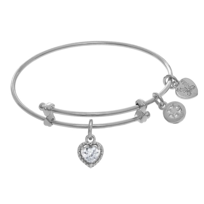 Angelica Tween Birthstone Heart Bracelet: April