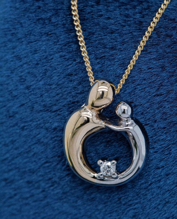 .015CT Mother & Child Necklace