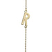 Yellow Gold Letter R Necklace