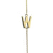 Yellow Gold Letter W Necklace