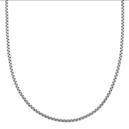 3mm Steelx Stainless Steel Men's Round Box Chain