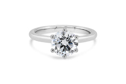 1.50CT Round Natural Engagement Ring