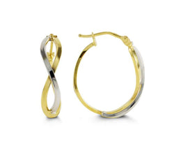 22mm Two Tone Infinity Hoops