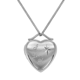 Sterling Silver I Love You Locket Necklace