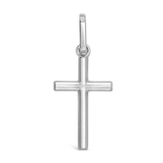 Classic Cross Pendant: White Gold