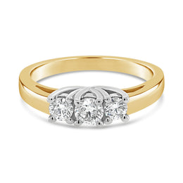 .50CT Bogart's Royal Trinity Ring: Yellow Gold