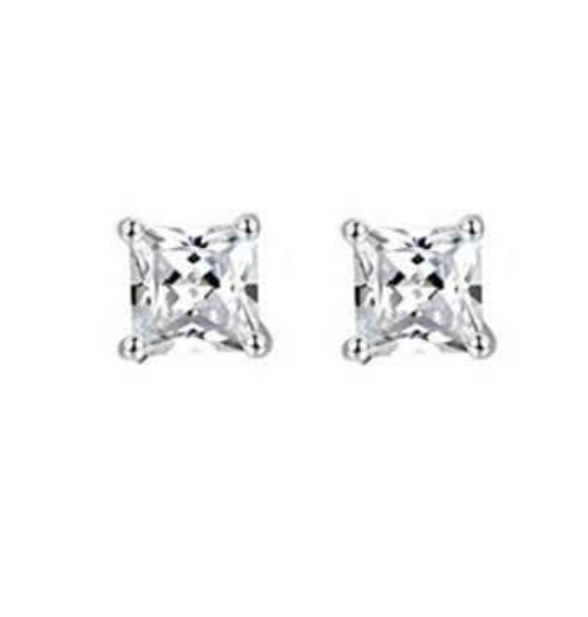 Princess cut 2025 cz earrings