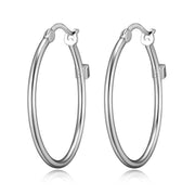 Elle Lyra 30mm Sterling Silver Hoop Earrings