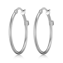 Elle Lyra 30mm Sterling Silver Hoop Earrings