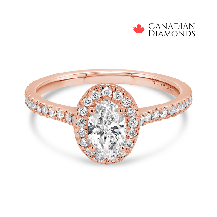 1.00CT Diamond Rose Gold Engagement Ring