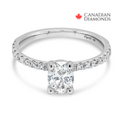 0.95CT T.D.W Oval Engagement Ring