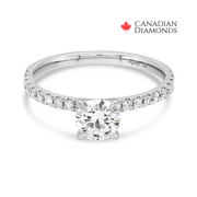 0.95CT Diamond Round Engagement Ring
