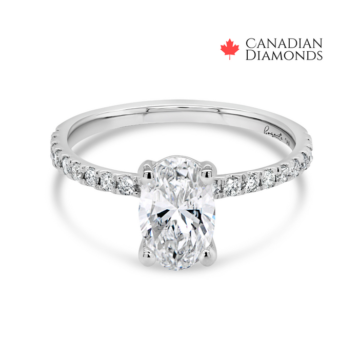 1.25CT Diamond Oval Engagement Ring