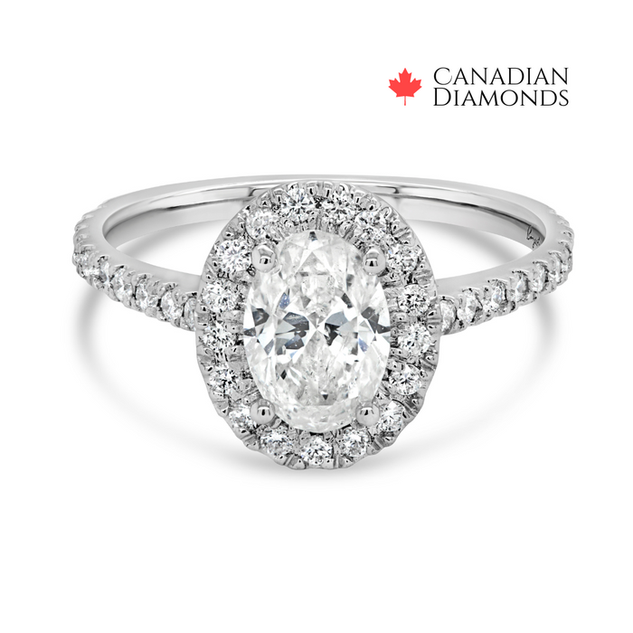 1.45CT T.D.W Oval Engagement Ring
