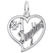 Casablanca #1 Daughter Sterling Silver Heart Pendant