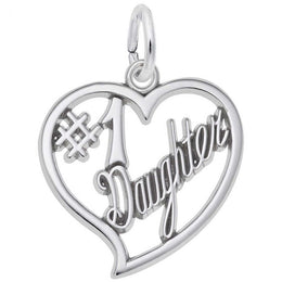 Casablanca #1 Daughter Sterling Silver Heart Pendant