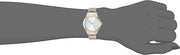 Caravelle Silver-Tone Dial Stainless Steel Expansion Traditional Women's Watch: Two Tone
