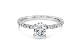 1.15CTW Natural Oval Engagement Ring