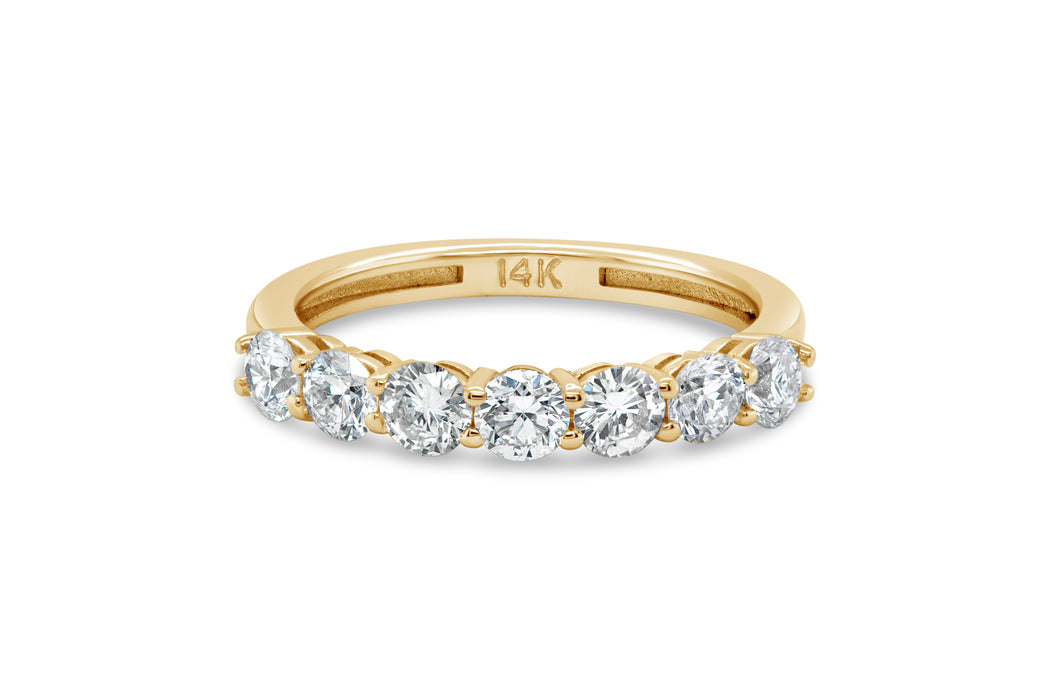 1.00CT 7 Stone Ring- Yellow Gold