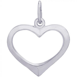 Casablanca Open Heart Sterling Silver Pendant