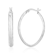 Textured Oval Hoops