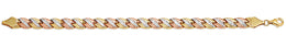 10K Tri-Tone White, Rose & Yellow Gold Bracelet