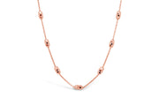 Rose Gold Diamond Cut Beaded Necklace