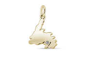 13MM Casablanca Newfoundland Pendant (Available in Sterling Silver, White Gold or Yellow Gold)