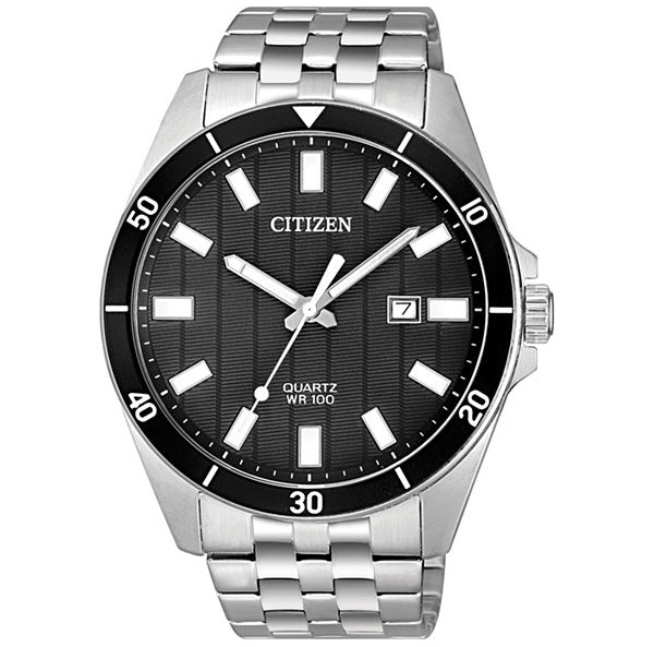 Citizen Quartz Watch: Silver/Black