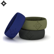 CrossFlex 8MM Silicone Wedding Rings – Blue, Army Green, Black