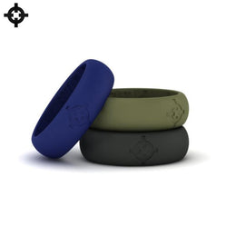 Crossflex 6MM Silicone Wedding Rings – Blue, Army Green, Black