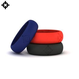 Crossflex 6MM Silicone Wedding Rings – Blue, Red, Black