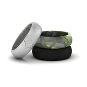 Crossflex 6MM Silicone Wedding Rings – Silver, Camo, Black