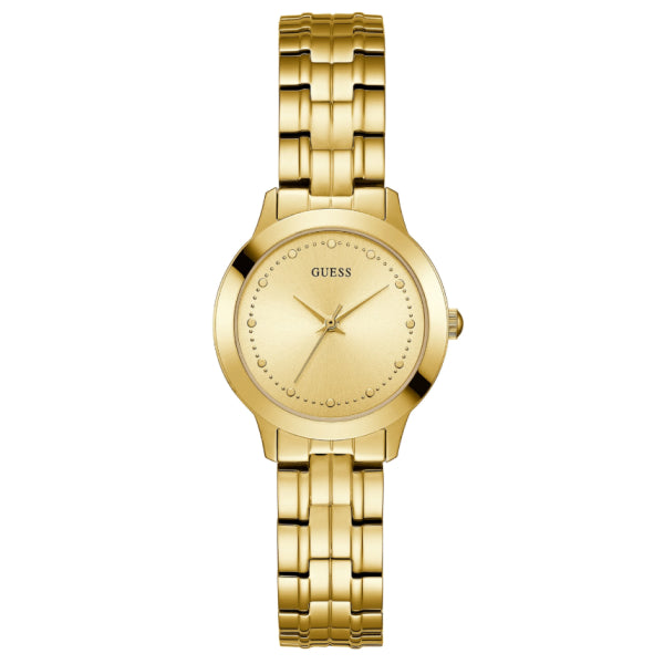 Guess Ladies Slim Classic Watch: Gold
